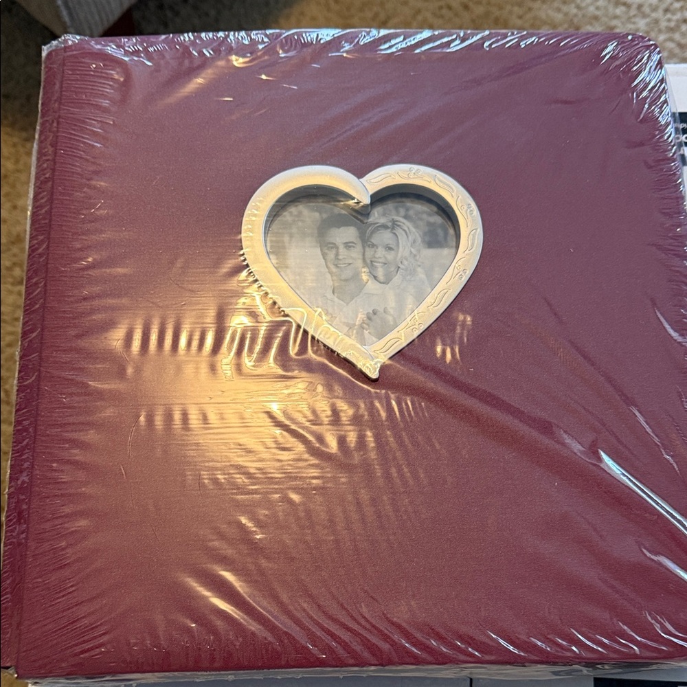 Heart Frame Burgundy Photo Album—creative memories brand